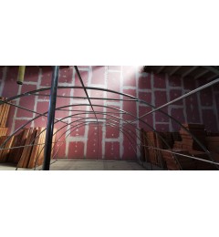 6x6 m Solar de gradina 48 mp, teava galvanizata